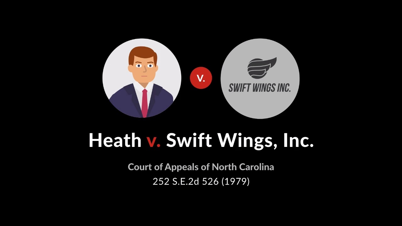 Heath v swift wings inc