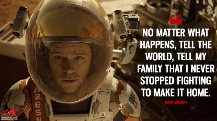 The martian quotes with page numbers