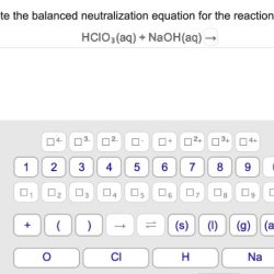 Balanced neutralization equation aq hci oh