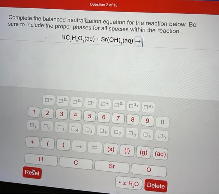 Neutralization balanced equation complete hno3